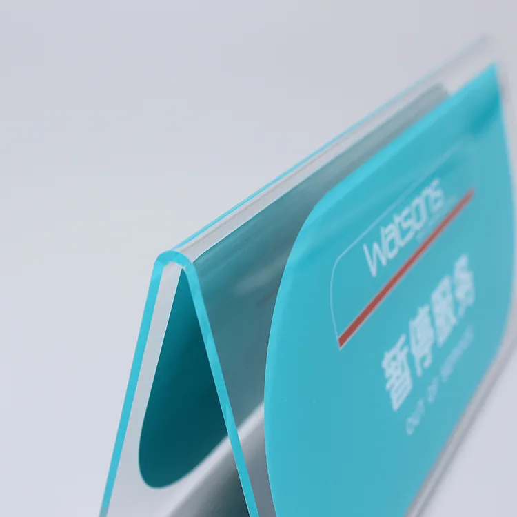 Counter Top Service Reminder Triangle Acrylic Sign Holder