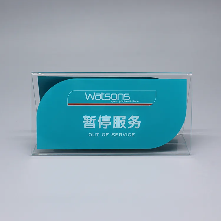 Counter Top Service Reminder Triangle Acrylic Sign Holder