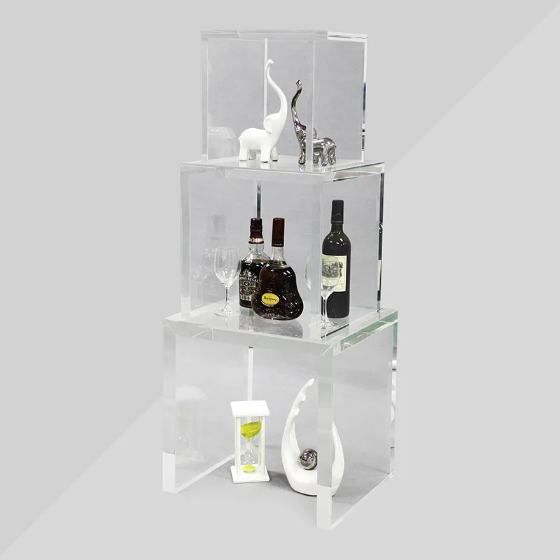 3 Pack Free Combination Clear Acrylic Cabinet Shelf