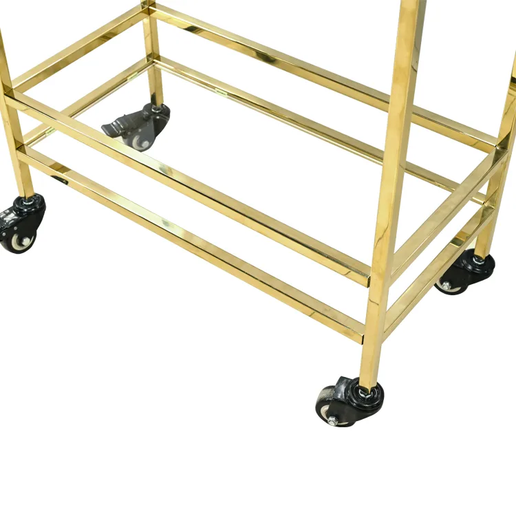 Custom Double-layer Metal Frame Acrylic Handcart