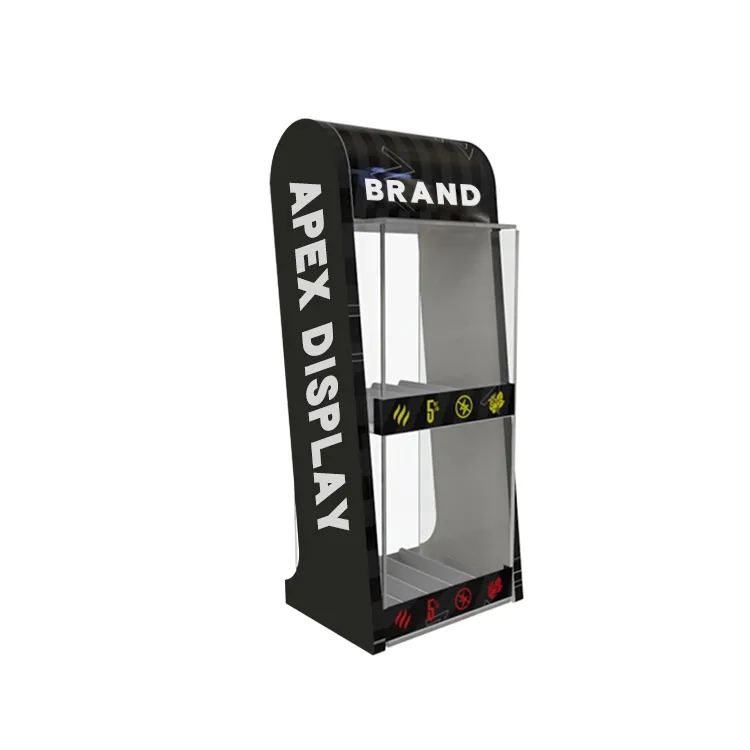 Acrylic Cigarette Counter Vape Display Shelf with LED Light