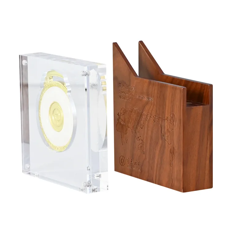 Wooden Base Memorial Trophy Acrylic Honor Trophy Customized Trophy Design