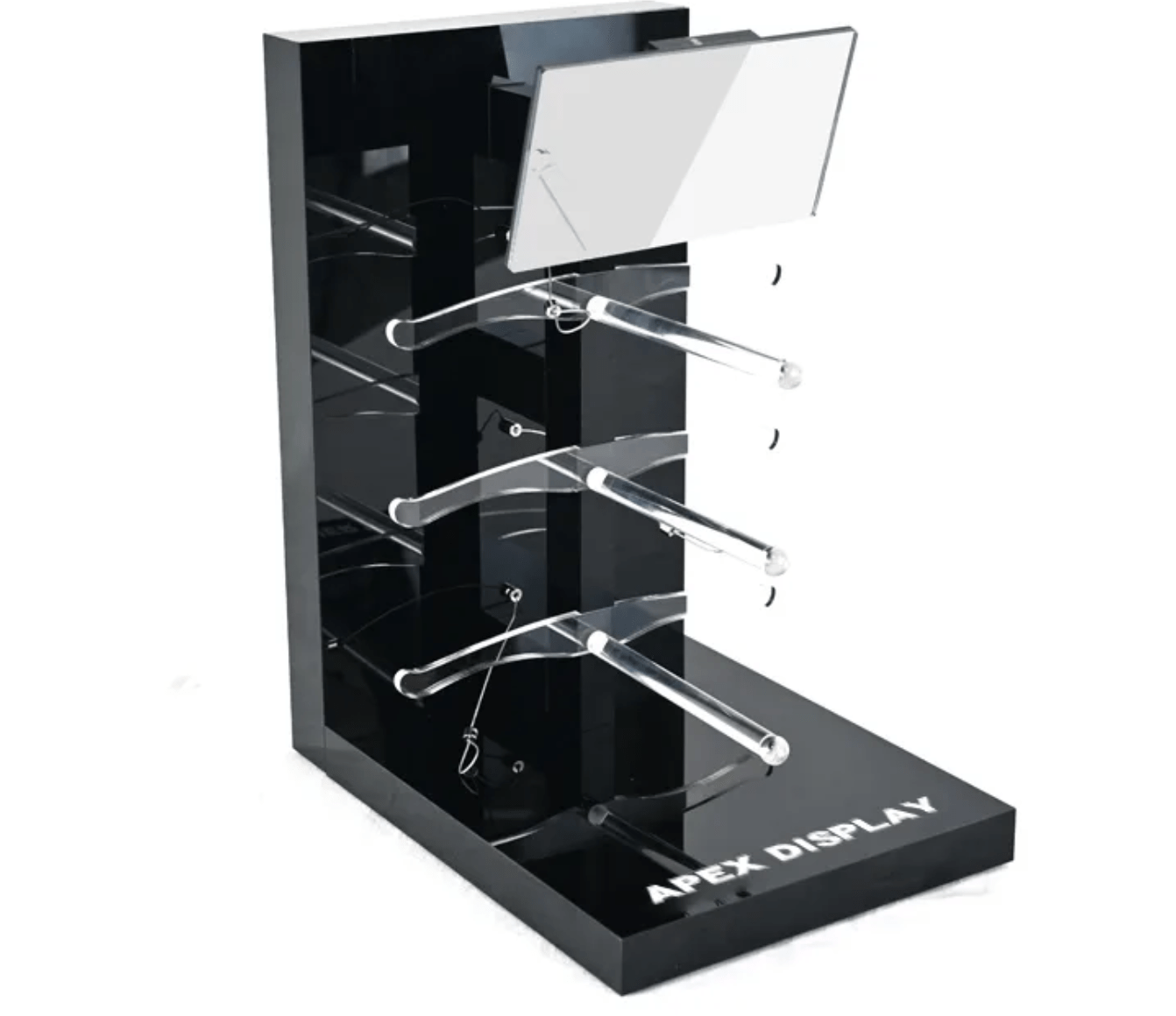 Detachable L Shape 3 Tiers Countertop Eyeglasses Display Stand