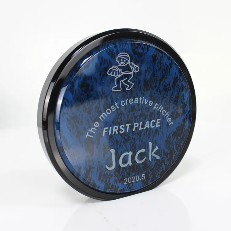 Customizable Circle Double Sided Acrylic Award Plaques for Insurance