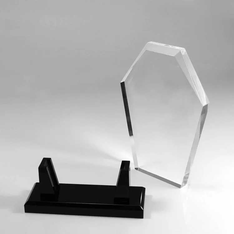 Custom Crystal Business Gift Acrylic Award Blank Acrylic Trophy with Base