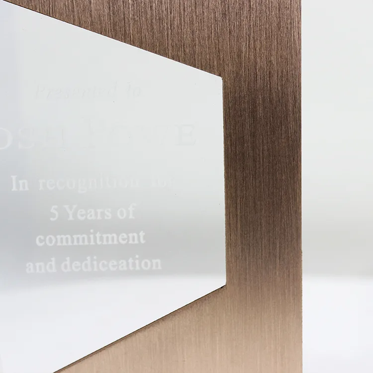 Custom Engraved Available Transparent Acrylic Trophy Metal Trophy Award
