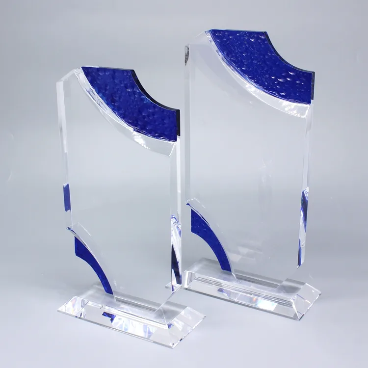 Blue Sailboat-Shaped Acrylic Trophy: Premium Award for Recognition