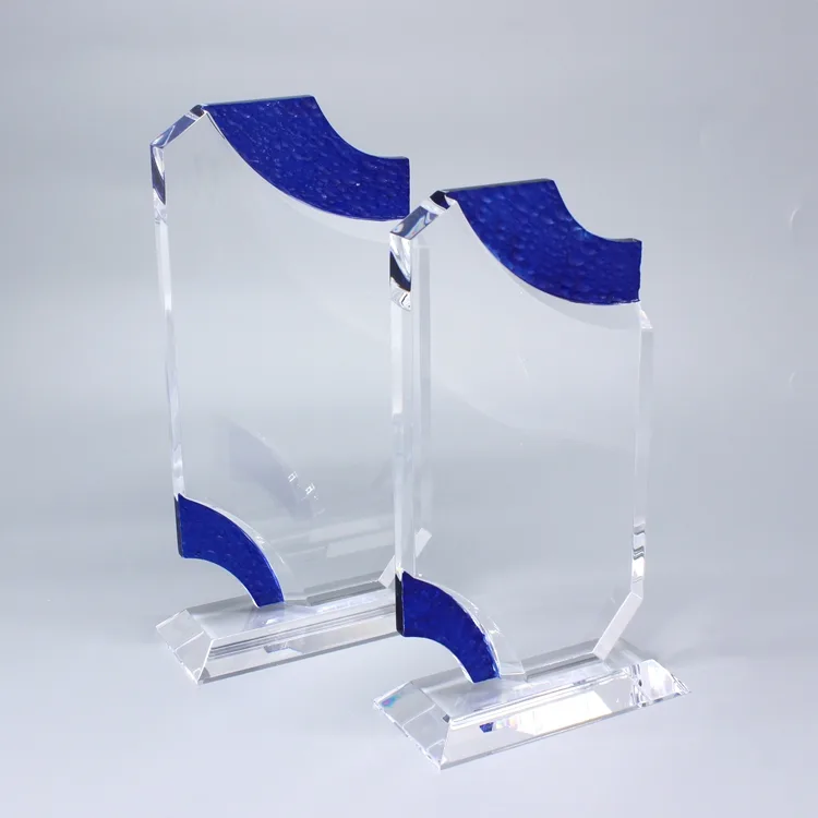 Blue Sailboat-Shaped Acrylic Trophy: Premium Award for Recognition