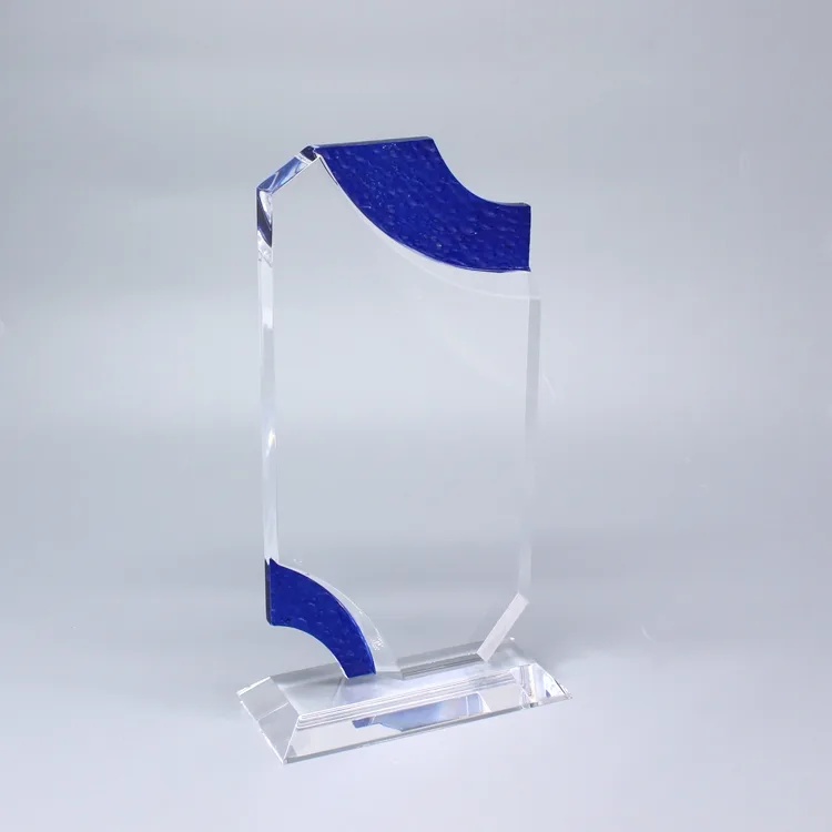 Blue Sailboat-Shaped Acrylic Trophy: Premium Award for Recognition