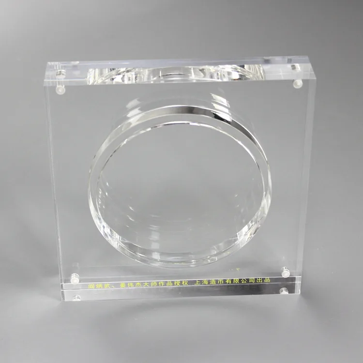 Customized Souvenirs Coin Display Holder Acrylic Magnet Coin Stands