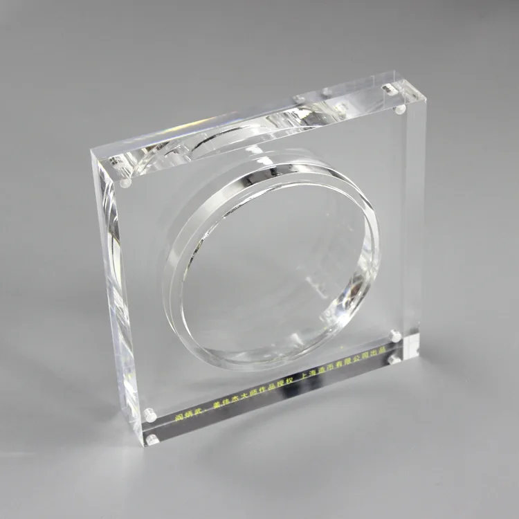 Customized Souvenirs Coin Display Holder Acrylic Magnet Coin Stands