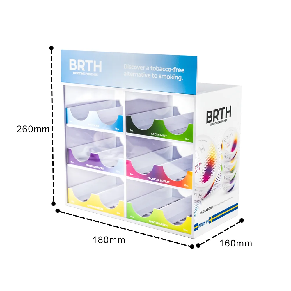 Custom-branded Snus Displays ZYN Nicotine Pouch Stand