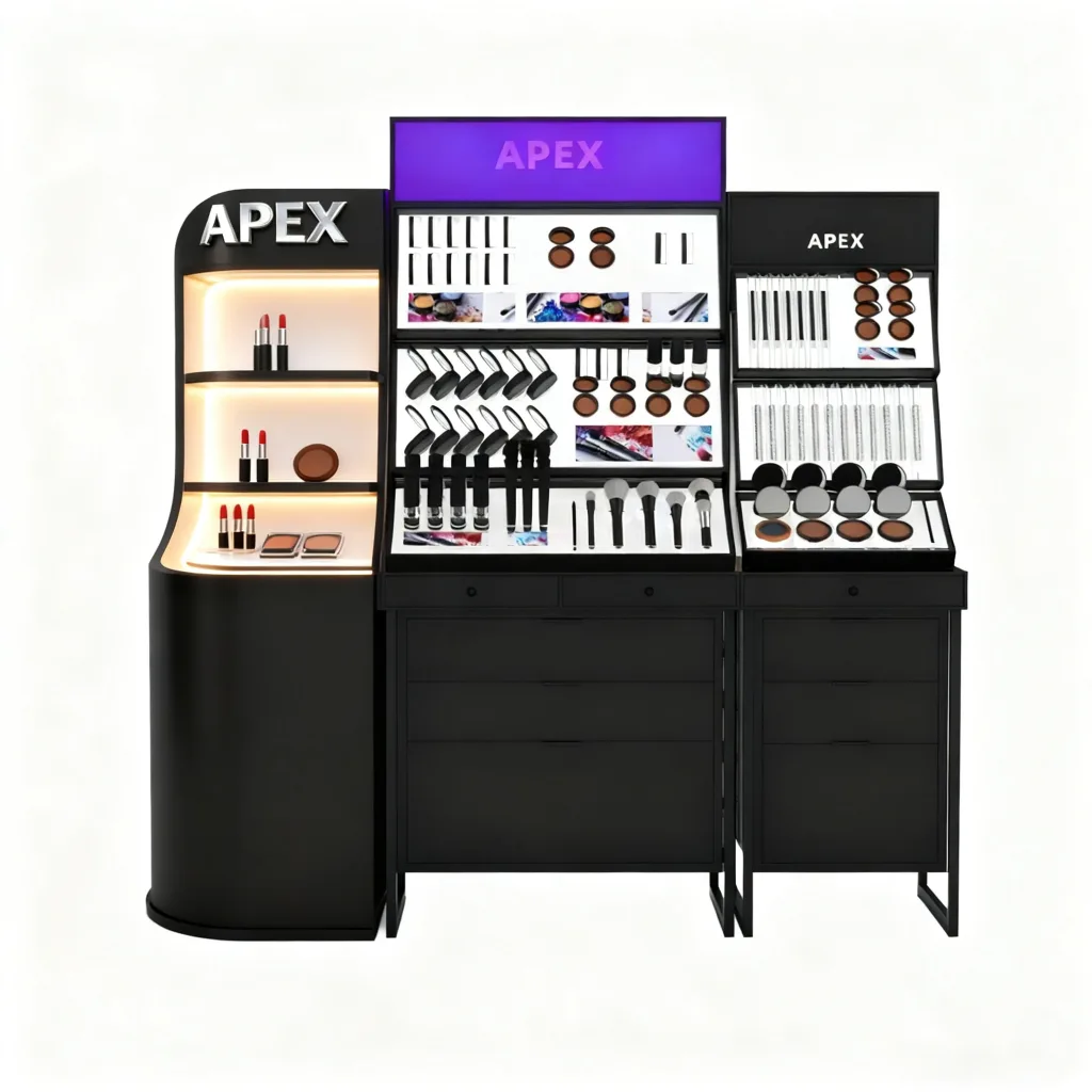 Custom Floor Cosmetic Display Furniture Solutions — Designed to Showcase Your Brand Beautifully