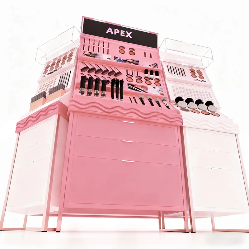 Metal Cosmetic Display Furniture for Retail Stores