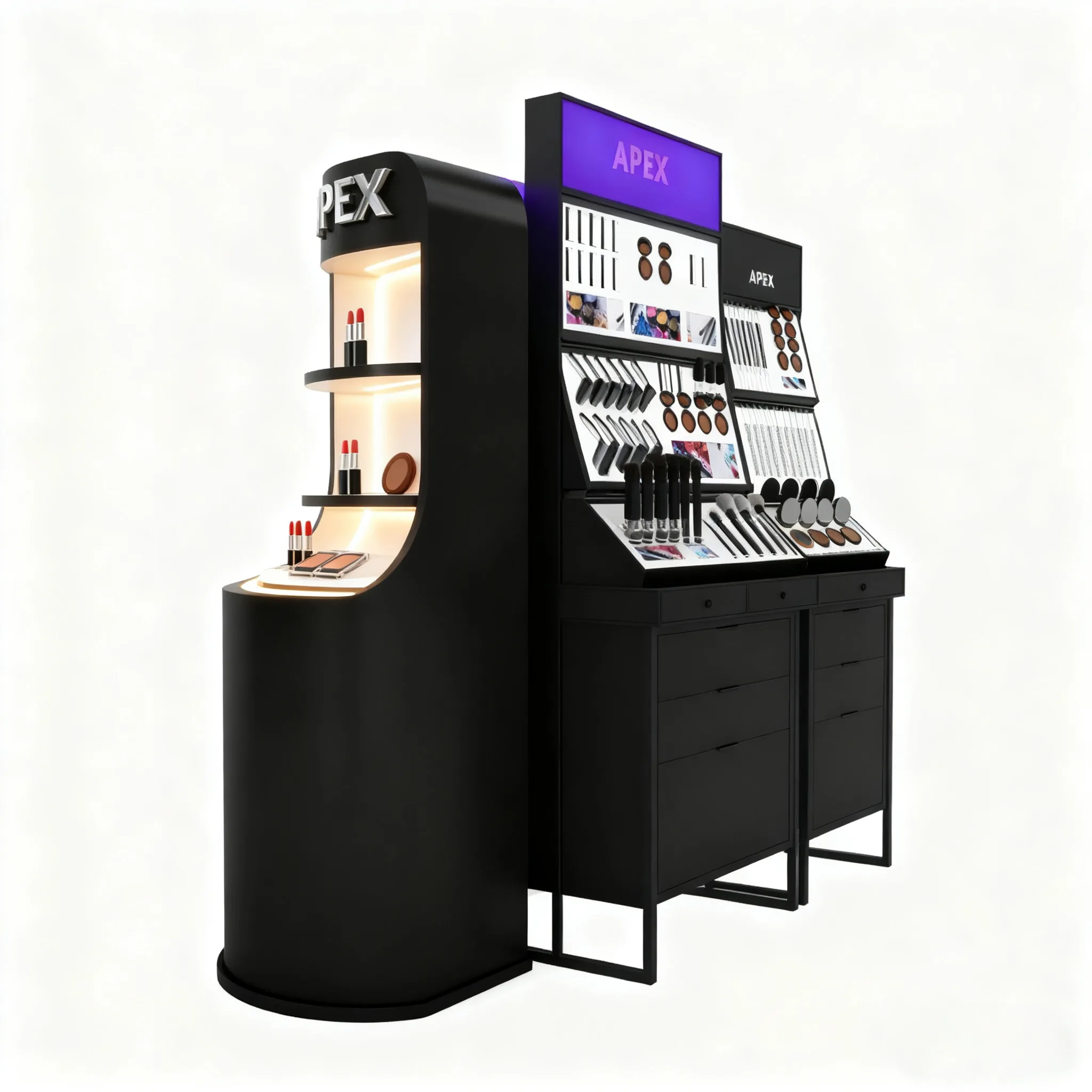 Custom Floor Cosmetic Display Furniture Solutions — Designed to Showcase Your Brand Beautifully