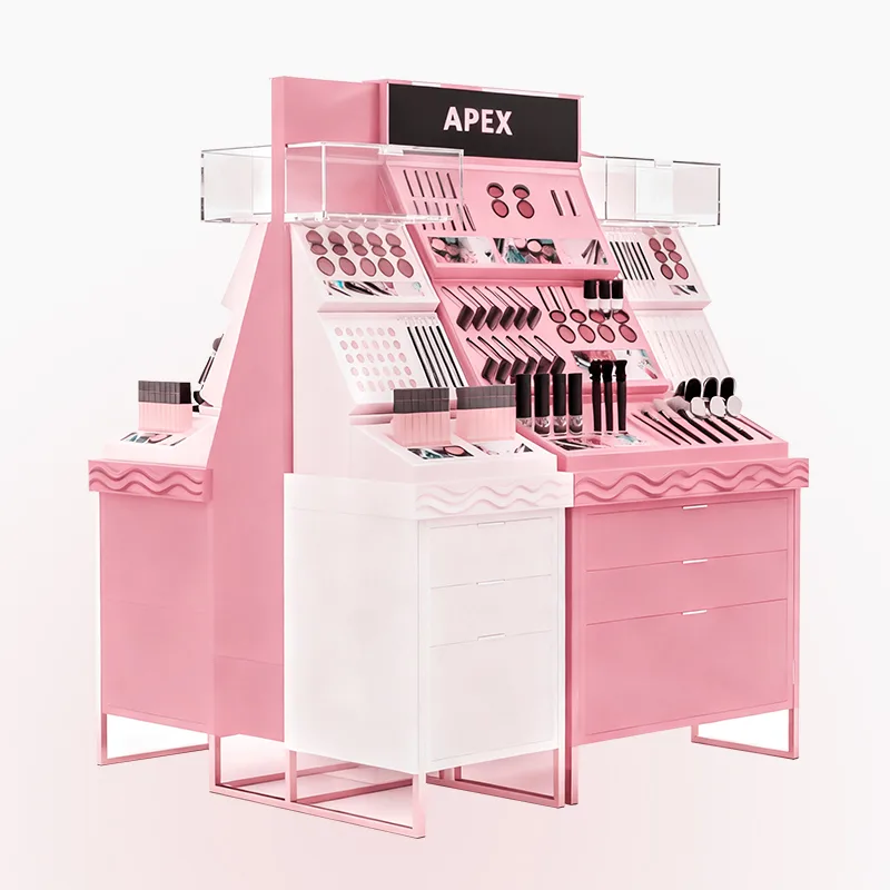 Metal Cosmetic Display Furniture for Retail Stores