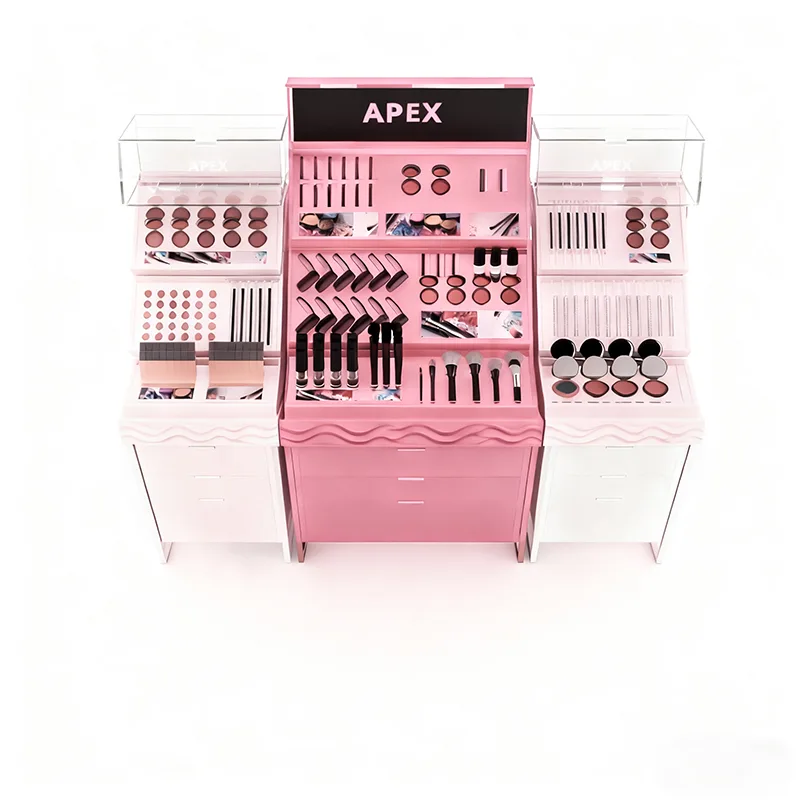 Metal Cosmetic Display Furniture for Retail Stores