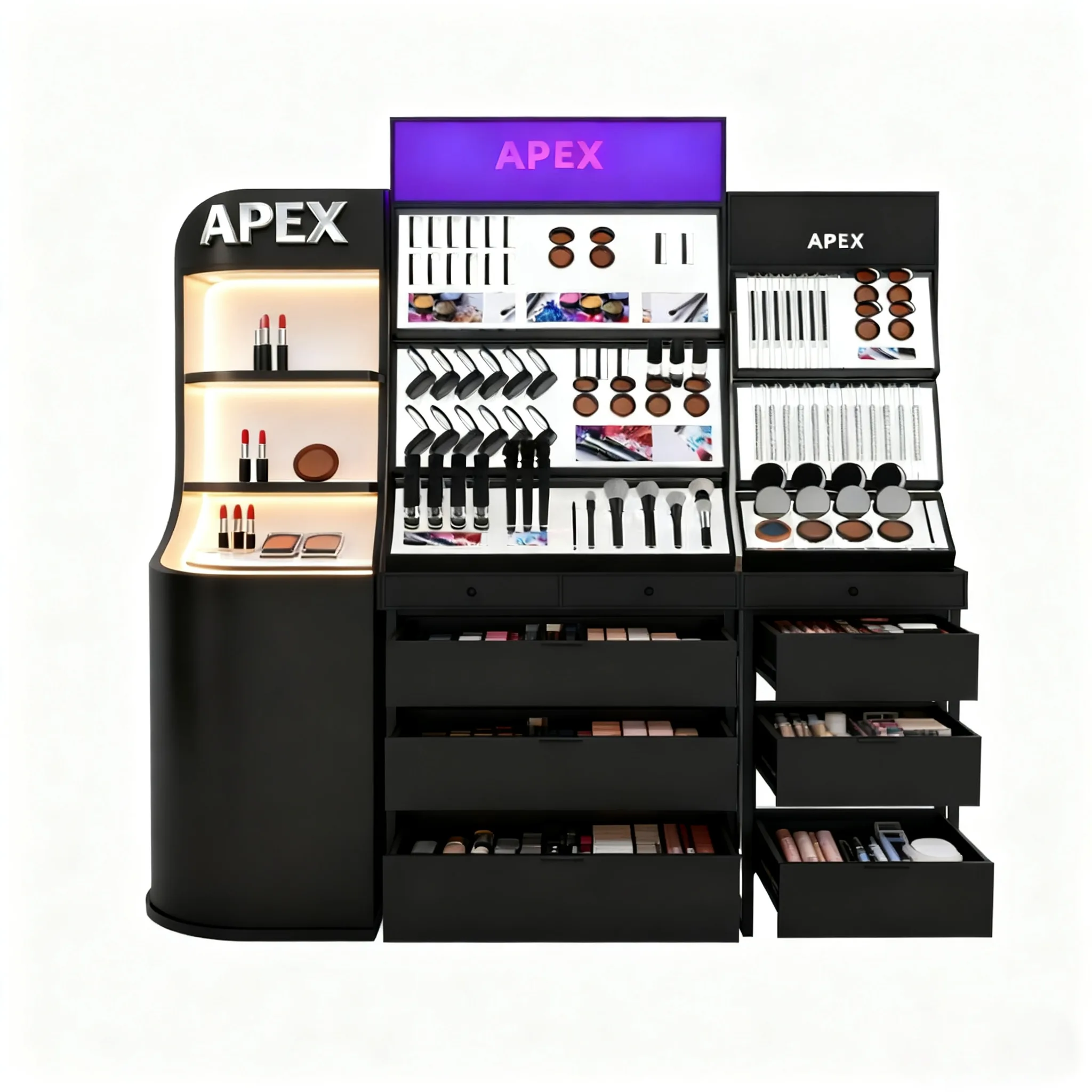Custom Floor Cosmetic Display Furniture Solutions — Designed to Showcase Your Brand Beautifully