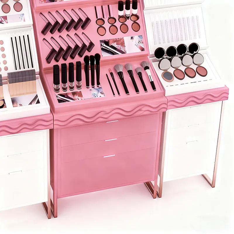 Metal Cosmetic Display Furniture for Retail Stores