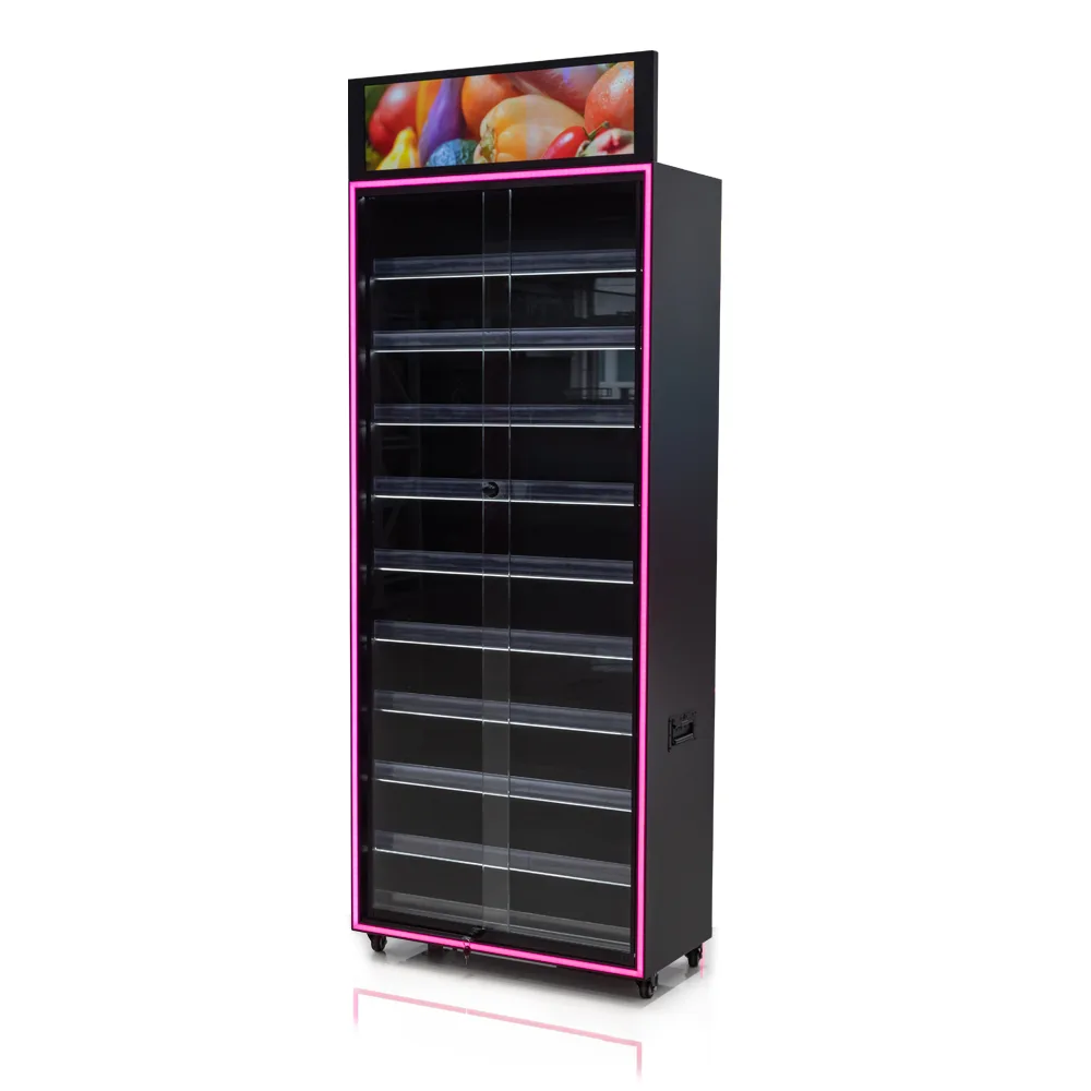 APEX LED Cigarette Display Stand with Smart Screen Lockable Glass Doors and Adjustable Shelves