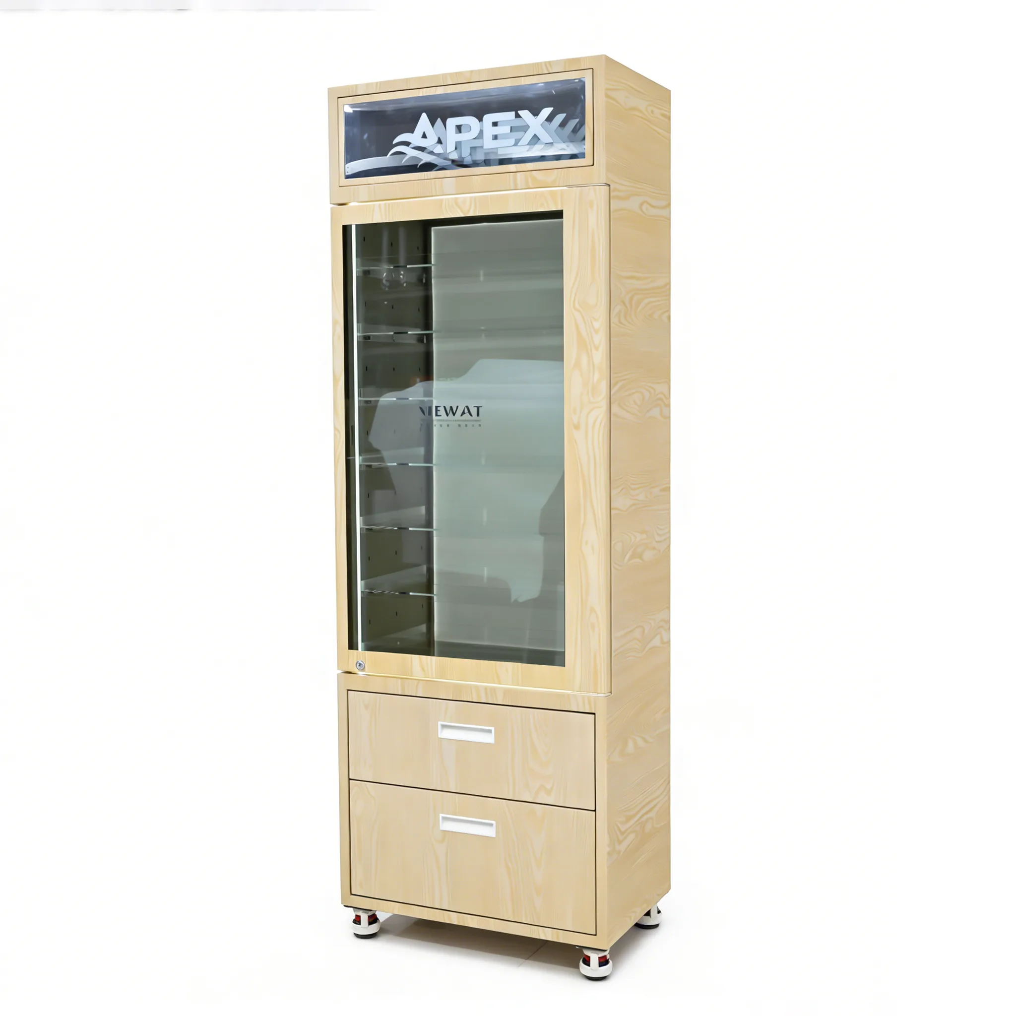 Custom Vape Display Cabinet with LED Light & Digital Screen