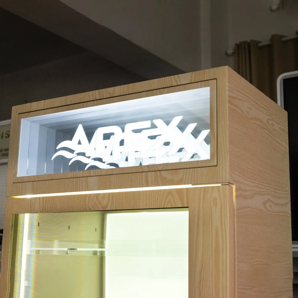 Custom Vape Display Cabinet with LED Light & Digital Screen