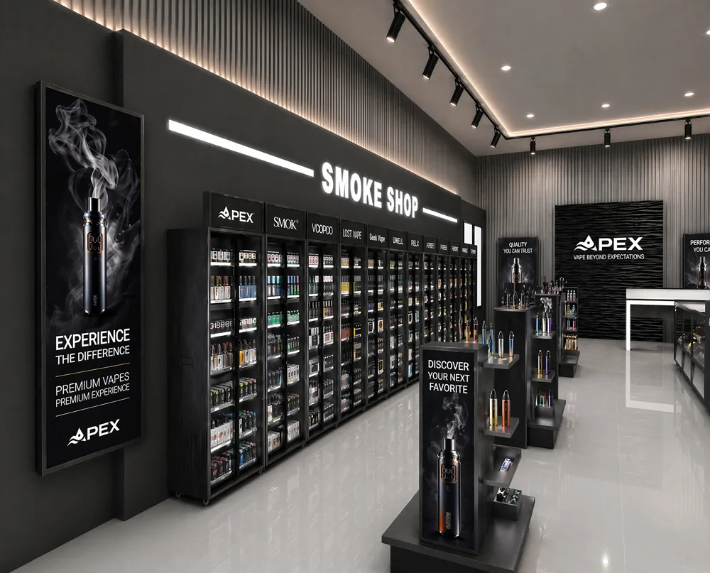 OEM Custom Tobacco Display Solution Full Set Vape Shop Furniture & Display Cabinets