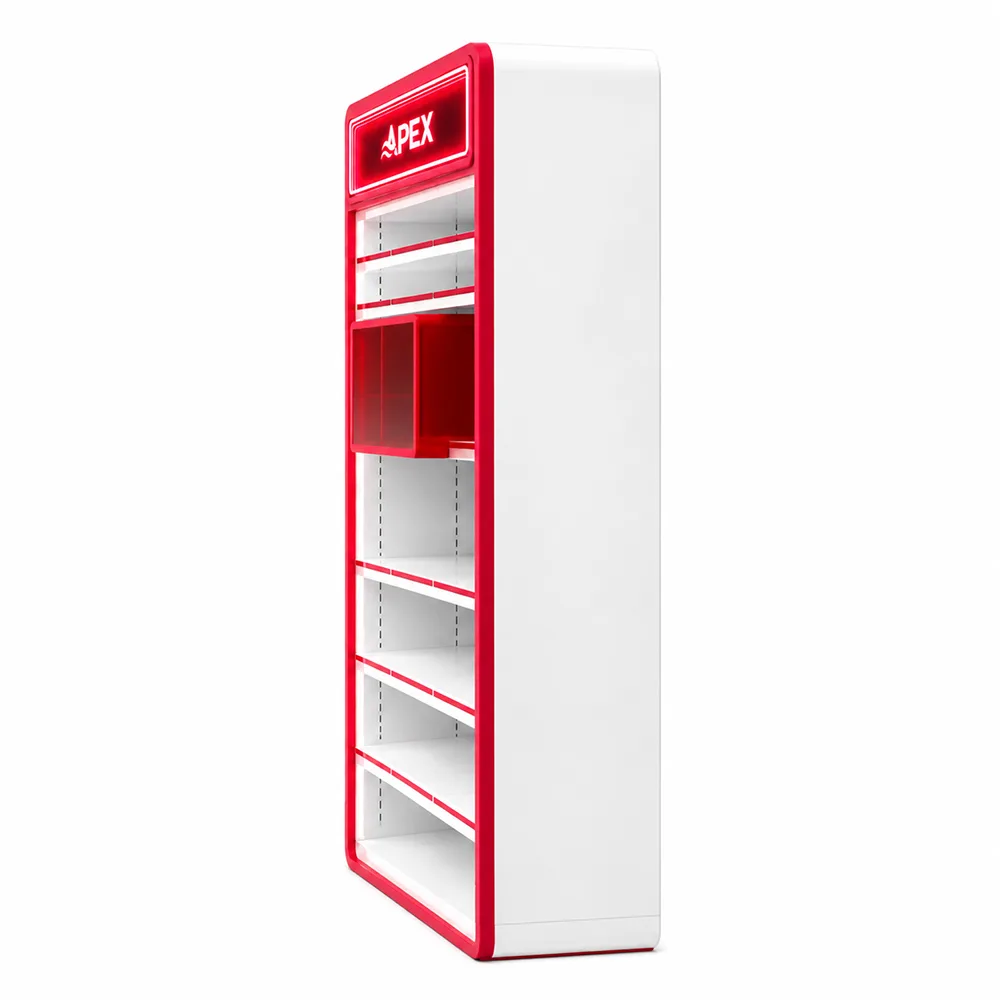 Custom Cosmetic Display Stand | LED Beauty Retail Display Rack