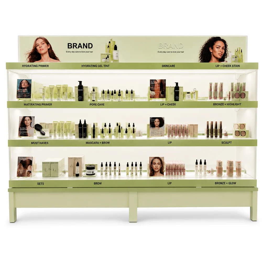 Custom Skincare Display Rack | Cosmetic Beauty Retail Display Shelf