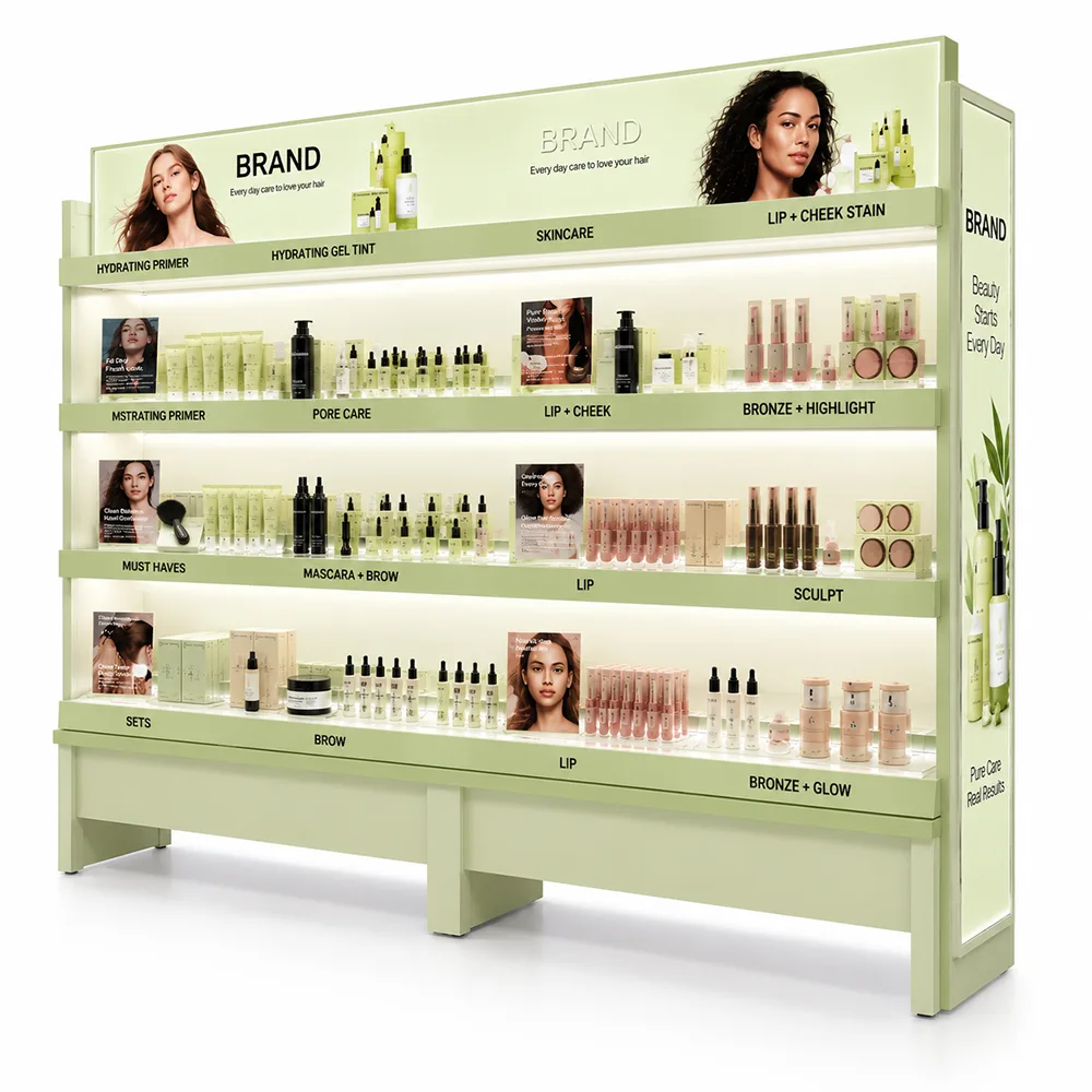 Custom Skincare Display Rack | Cosmetic Beauty Retail Display Shelf